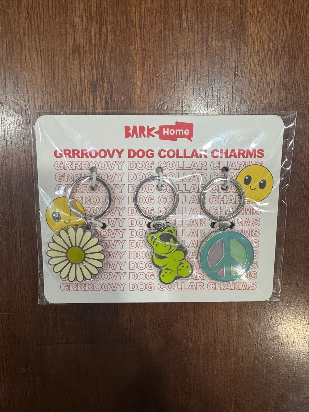 Bark Home Groovy Dog Collar Charms - Yellow, White, Green, Blue